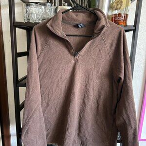 Lands End Brown Quarter Zip